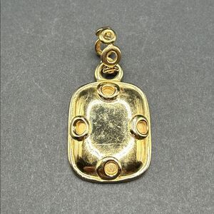 VTG Givenchy Gold Abstract Pendant with Circular Accents